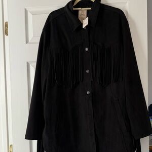 We The Free Fringe Out Vegan Suede Jacket